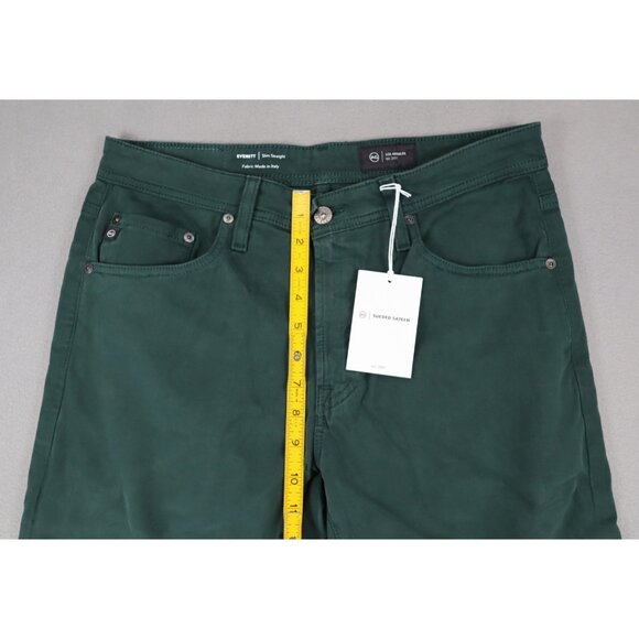 Adriano‎ Goldschmied The Everett Sueded Stretch Sateen Pants Green Men's 31X34 - Picture 7 of 9